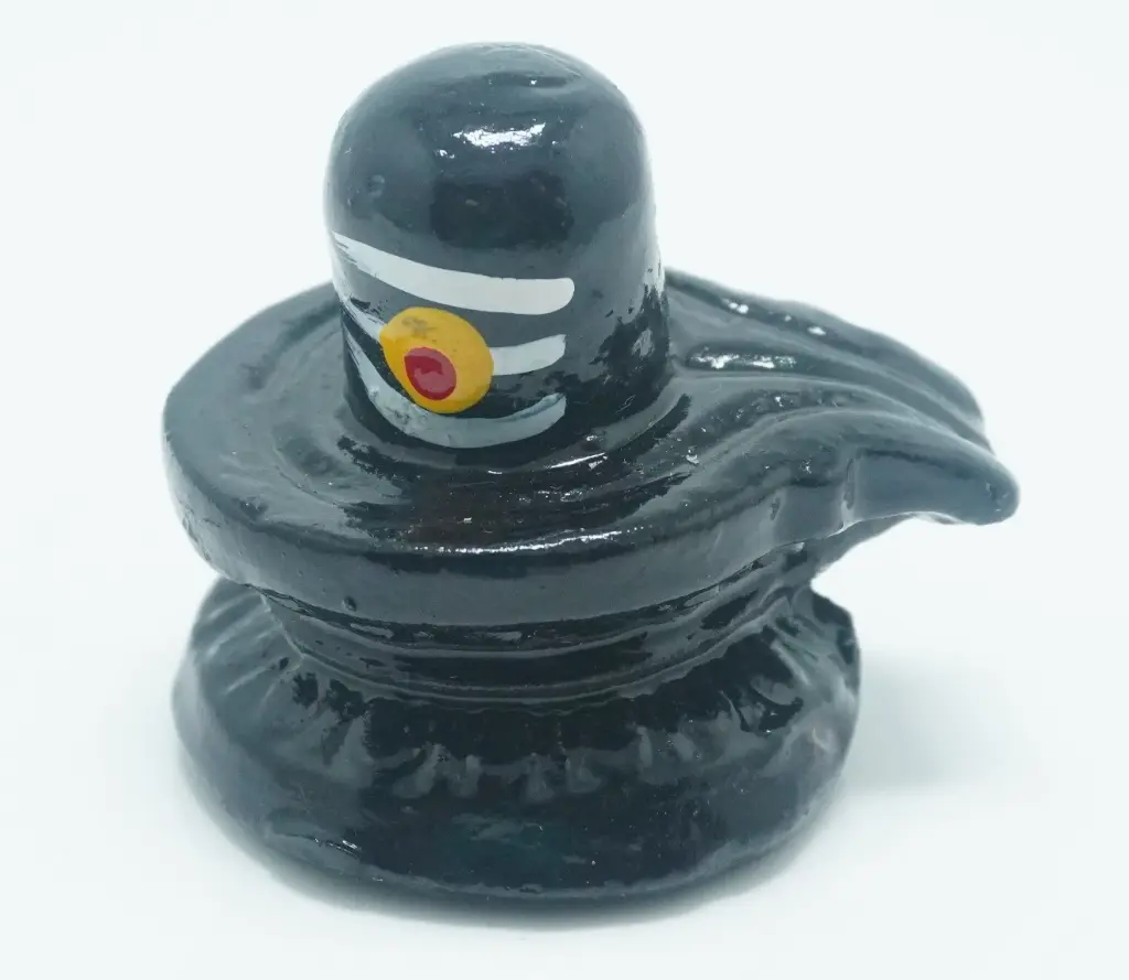 [T27102510] Black Damru Shivling 1 Inch 50