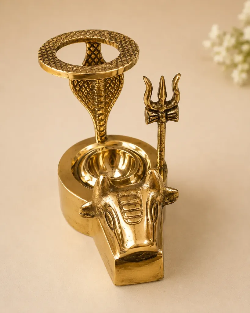 Gaay Mukhi Shivling damru Trishul 1No 1320-430g malik